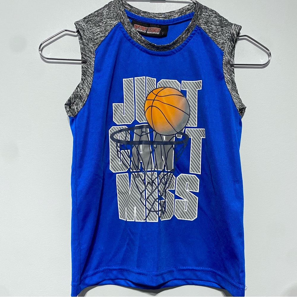 🛍️4 for 20$ / Victory League Basketball Tank Top / Blue / 7